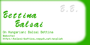 bettina balsai business card